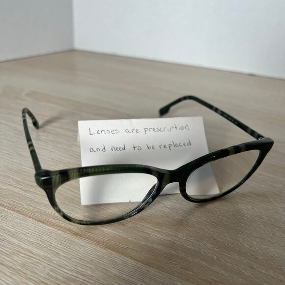 NWOT Burberry B2389 4089 Eyeglasses Green Check Classic Plaid 54-16-140